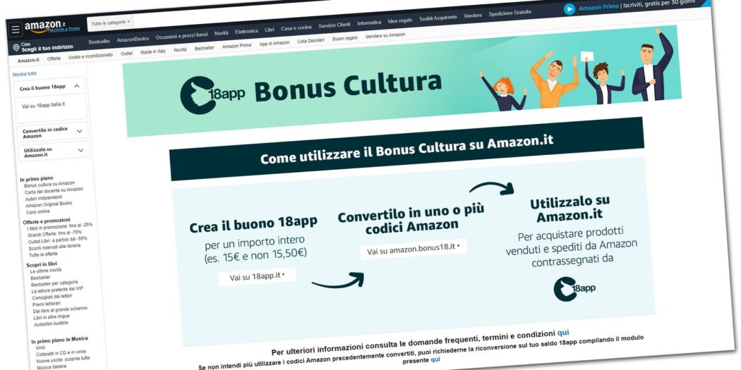 Bonus Cultura 500 €, Come Usarlo Su Amazon E 18app